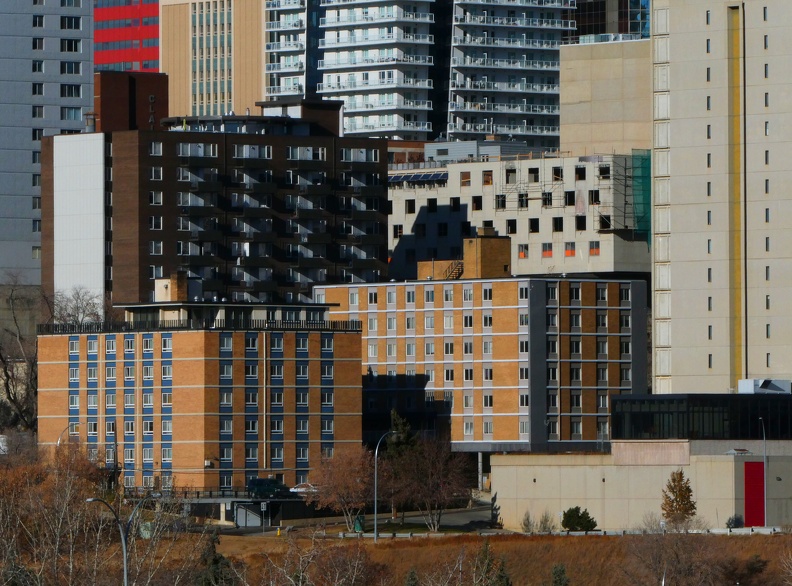 Closeup on Downtown Edmonton