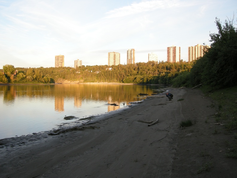 Looking east along the river