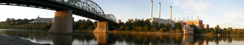 The old Walterdale Bridge and power plant