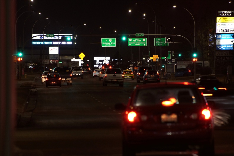 Looking south along Calgary Tr.